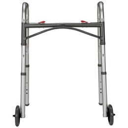 McKesson Folding Walker Adjustable Height McKesson Aluminum Frame 350 lbs. Weight Capacity 25 to 32-1/4 Inch Height - Case of 1 - 146-10211-4-CS