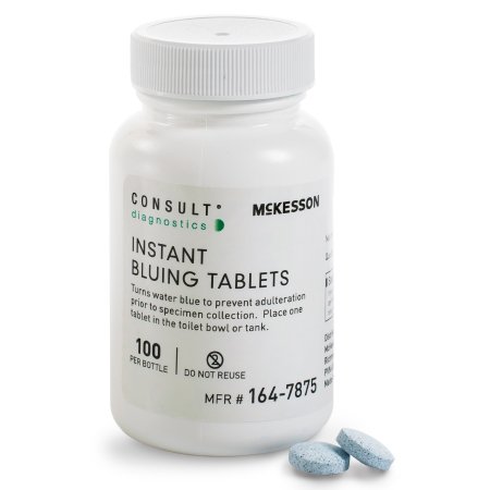 McKesson Instant Bluing Tablets McKesson Consult™ Blue, 100 Tests For Use In Toilet Water - BT/1 - 164-7875-BT