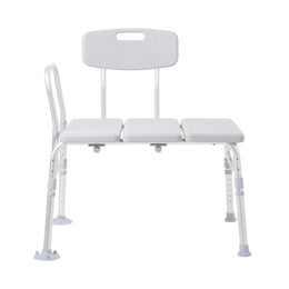 McKesson McKesson Knocked Down Bath Transfer Bench Removable Arm Rail 17-1/2 to 22-1/2 Inch Seat Height 400 lbs. Weight Capacity - Case of 1 - 146-12011KD-2-CS