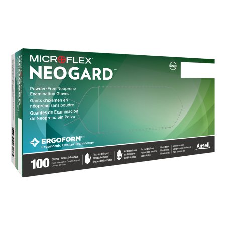 Microflex Medical Exam Glove Neogard® X-Large NonSterile Polychloroprene Standard Cuff Length Textured Fingertips Green Not Rated - Case of 1000 - C524-CS