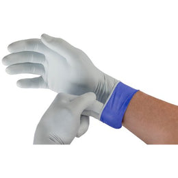 Microflex Medical Exam Glove LifeStar™ EC X-Large NonSterile Nitrile Extended Cuff Length Textured Fingertips White / Blue Fentanyl Tested - Case of 1000 - LSE-104-XL-CS