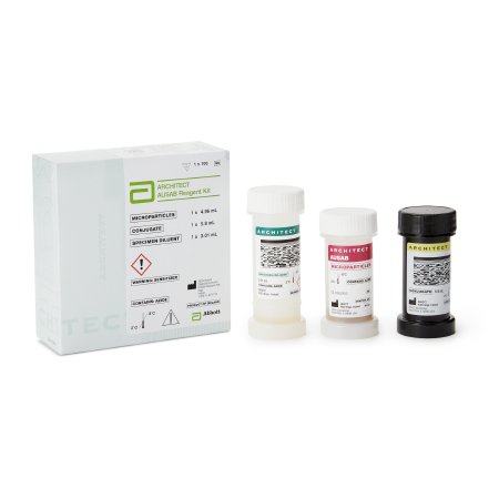Abbott Reagent Architect™ Antibody Test Hepatitis B Surface Antigen For Architect iSystem 100 Tests R1: 4.9 mL, R2: 5.9 mL, R3: 3 mL - Each - 01L8227-EA