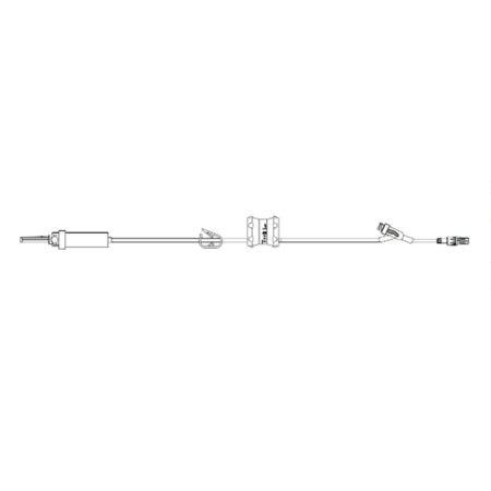 BD Primary IV Administration Set Carefusion Gravity 1 Port 20 Drops / mL Drip Rate Without Filter 84 Inch Tubing - Case of 50 - MFS140-CS