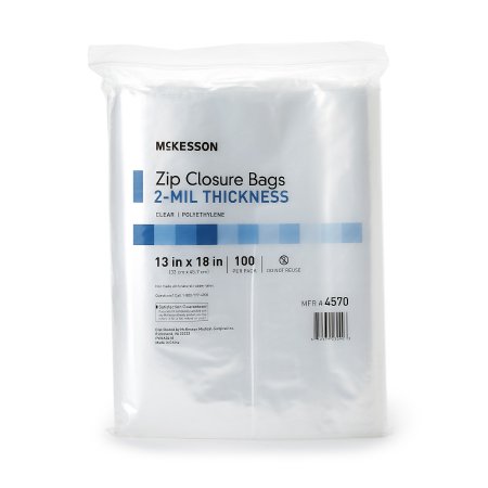 McKesson Reclosable Bag McKesson 13 X 18 Inch Polyethylene Clear Zipper Closure - Case of 1000 - 4570-CS