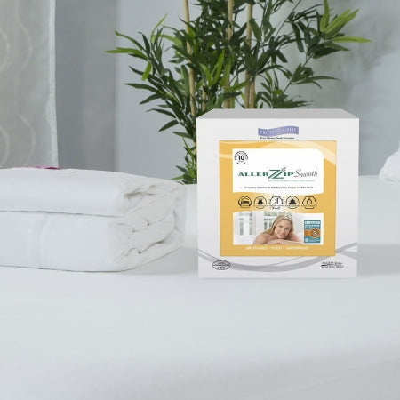 Protect A Bed Mattress Cover Protect-A-Bed® Allerzip Smooth 54 X 75 X 7 to 12 Inch 100% Polyester Main Panel / 100% Polyurethane Laminate Lining / 100% Polyester Skirt For Full Sized Mattresses - Case of 10 - 83158-HEAL-CS