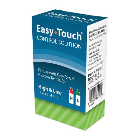 MHC Medical Blood Glucose Control Solution 4 mL Level 1 - Case of 24 - 810001-CS