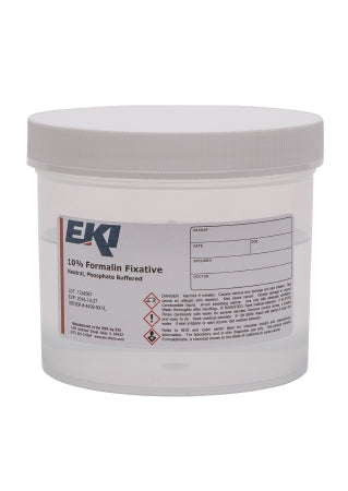 EK Industries Inc Prefilled Formalin Container 500 mL Fill in 1,000 mL (32 oz.) Screw Cap Warning Label / Patient Information NonSterile - Case of 9 - 4499-9X1L-CS