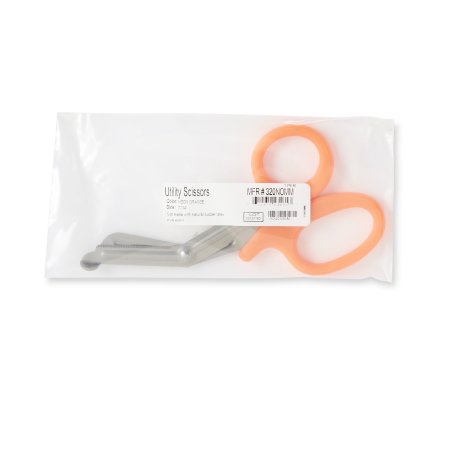 McKesson Trauma Shears McKesson Medicut™ Orange 7-1/4 Inch Length Medical Grade Stainless Steel Finger Ring Handle Blunt Tip / Blunt Tip - Case of 10 - 320NOMM-CS