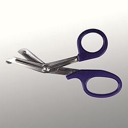McKesson Trauma Shears McKesson Medicut™ Purple 7-1/4 Inch Length Medical Grade Stainless Steel Finger Ring Handle Blunt Tip / Blunt Tip - Case of 10 - 320VMM-CS