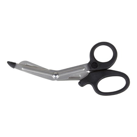 McKesson Trauma Shears McKesson Medicut™ Black 5-1/2 Inch Length Medical Grade Stainless Steel Finger Ring Handle Blunt Tip / Blunt Tip - Case of 10 - 321BKMM-CS