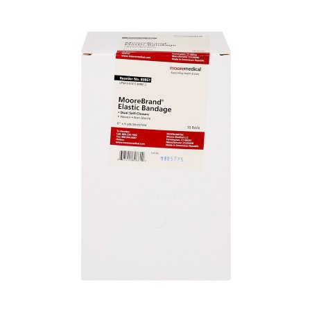 McKesson Elastic Bandage McKesson 6 Inch X 4-1/2 Yard Double Hook and Loop Closure Tan NonSterile Standard Compression - Box of 10 - 80861-BX