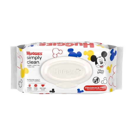 Kimberly Clark Baby Wipe Huggies® Simply Clean® Soft Pack Water / Caprylyl Glycol / Aloe / Vitamin E Unscented 64 Count - Pack of 64 - 48750-PK