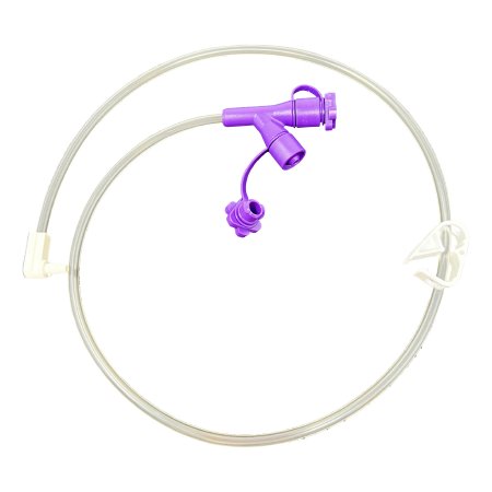 Vesco Medical Enteral Feeding Extension Set ENFit® LoProfile 24 Inch, Right Angle, NonSterile - Case of 10 - VED-1001-CS