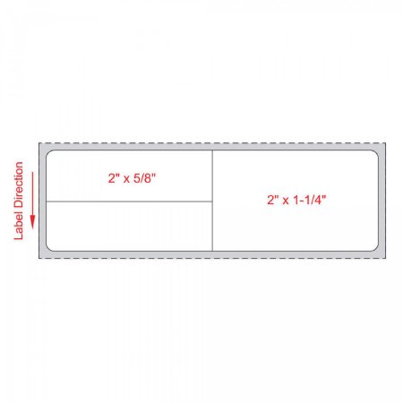Precision Dynamics Blank Label Meditech® Thermal Label White Paper 1-1/4 X 4 Inch - Case of 8000 - LDWHP58-CS