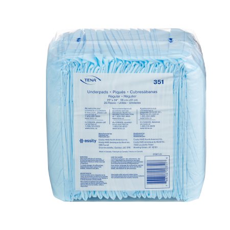 Essity HMS North America Inc Disposable Underpad TENA® Regular 23 X 24 Inch Fluff Light Absorbency - Pack of 25 - 351-PK