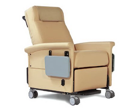 Champion Manufacturing Medical Transport Manual Recliner Ascent 65 Series Natural Vinyl 4 Inch Casters - Each - 650T09-T7-EA