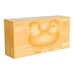 Ventyv Exam Glove Ventyv™ Plus 3.5 ELEPHANT X-Small NonSterile Nitrile Standard Cuff Length Textured Fingertips Violet Chemo Tested - Case of 2000 - 10333101-CS