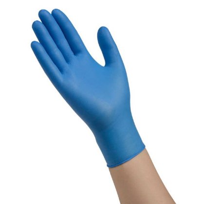 Cardinal Exam Glove ESTEEM™ Tru-Blu™ Stretchy Nitrile X-Small NonSterile Nitrile Standard Cuff Length Micro-Textured Blue Chemo Tested - Case of 1500 - 8895NB-CS