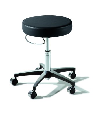 Midmark Air Lift Stool Ritter® 276 Classic Series Backless Air Lift, Pneumatic Height Adjustment, 8 Inch Hand Ring 5 Casters Cranberry - Each - 276-001-859-EA