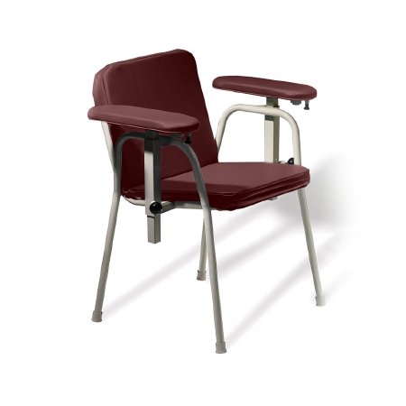 Midmark Blood Drawing Chair Ritter® 281 Double Fixed Armrest Cranberry - Each - 281-011-869-EA