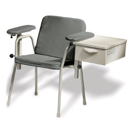Midmark Blood Drawing Chair Ritter® 281 Double Fixed Armrest Lunar Gray - Each - 281-012-845-EA