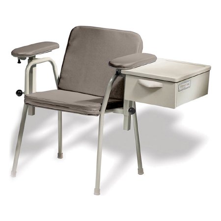Midmark Blood Drawing Chair Ritter® 281 Double Fixed Armrest Dark Linen - Each - 281-012-866-EA