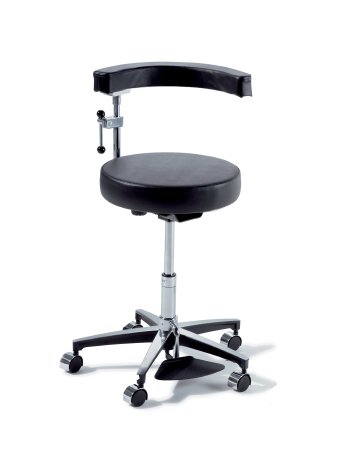 Midmark Air Lift Surgeon Stool Ritter® 278 Classic Series Backrest Air Lift, Pneumatic Height Adjustment, Foot Controlled 5 Casters Ultrafree Stone - Each - 278-001-865-EA