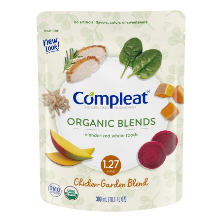 Nestle Healthcare Nutrition Oral Supplement Compleat® Organic Blends Chicken-Garden Flavor Liquid 10.1 oz. Pouch - Case of 24 - 00043900479934-CS