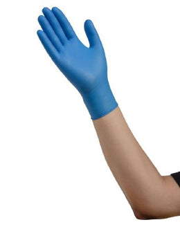 Cardinal Exam Glove ESTEEM™ Tru-Blu™ Stretchy Nitrile Small NonSterile Nitrile Standard Cuff Length Micro-Textured Blue Chemo Tested - Case of 1500 - 8896NB-CS