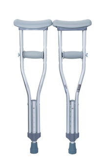 McKesson Underarm Crutches McKesson Aluminum Frame Child 175 lbs. Weight Capacity Push Button Adjustment - Pair - 146-10427-PR