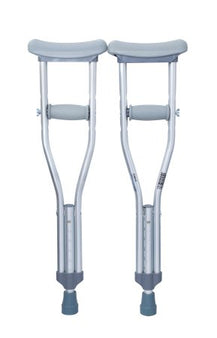 McKesson Underarm Crutches McKesson Aluminum Frame Child 175 lbs. Weight Capacity Push Button Adjustment - Case of 10 - 146-10427-CS