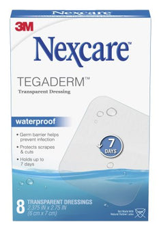 3M Transparent Film Dressing Nexcare™ Tegaderm™ 2-3/8 X 2-3/4 Inch 1 Tab Delivery Rectangle Sterile - Box of 8 - 05113164114-BX