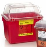 Cancer Diagnostics Sharps Container Dynarex® Red Base Horizontal Entry 2 Gallon - Each - SC-2GAL-EA