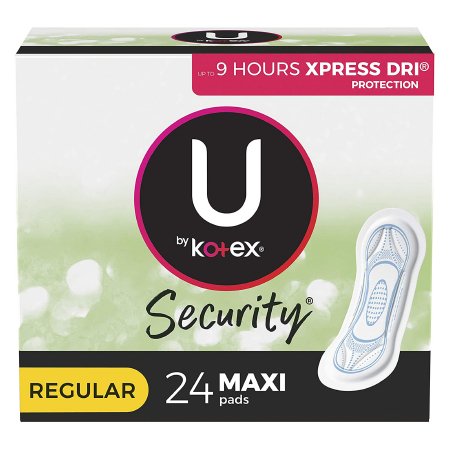 Kimberly Clark Feminine Pad U by Kotex® Security® Maxi Regular Absorbency - Bag of 24 - 49061-BG