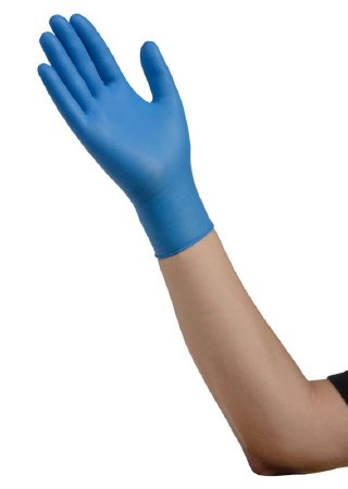 Cardinal Exam Glove ESTEEM™ Tru-Blu™ Stretchy Nitrile Medium NonSterile Nitrile Standard Cuff Length Micro-Textured Blue Chemo Tested - Case of 1500 - 8897NB-CS