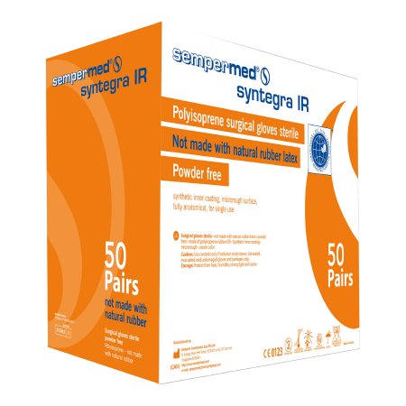 Sempermed USA Surgical Glove Sempermed® Syntegra IR Size 8.5 Sterile Polyisoprene Standard Cuff Length Micro-Textured Ivory Not Chemo Approved - Case of 240 - SIR850-CS