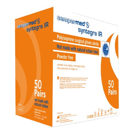 Sempermed USA Surgical Glove Sempermed® Syntegra IR Size 9 Sterile Polyisoprene Standard Cuff Length Micro-Textured Ivory Not Chemo Approved - Case of 240 - SIR900-CS