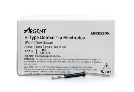 McKesson Dermal Tip Electrode McKesson Blunt Angled Blade Tip Disposable NonSterile - Box of 100 - 22-H10112-BX