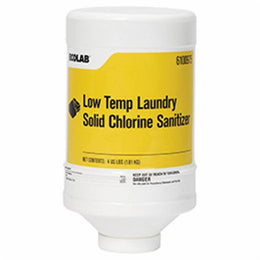EcoLab Laundry Sanitizer Low-Temp 4 lbs. Dispenser Bottle Solid Chlorine Scent - Case of 2 - 6100975-CS