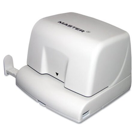 Master® 12-Sheet EP210 Electric/Battery-Operated Two-Hole Punch, 1/4" Holes, Beige - Each - MAT-EP210-EA