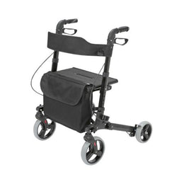 Mabis Healthcare 4 Wheel Rollator HealthSmart® Gateway Black Adjustable Height / Lightweight / Folding Aluminum Frame - Each - 501-5012-0200-EA
