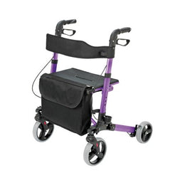 Mabis Healthcare 4 Wheel Rollator HealthSmart® Gateway Purple Adjustable Height / Lightweight / Folding Aluminum Frame - Each - 501-5012-1110-EA
