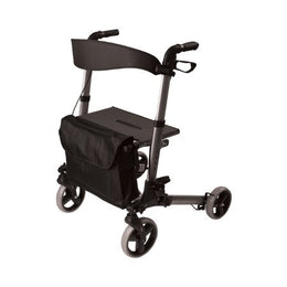 Mabis Healthcare 4 Wheel Rollator HealthSmart® Gateway Titanium Gray Adjustable Height / Lightweight / Folding Aluminum Frame - Each - 501-5012-4100-EA