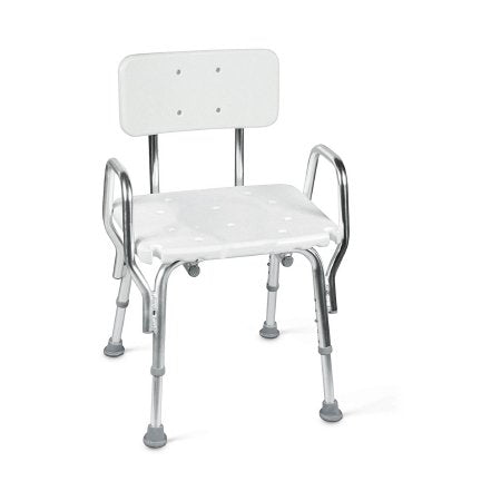 Mabis Healthcare Shower Chair Mabis® Fixed Arms Aluminum Frame With Backrest 19 Inch Seat Width 350 lbs. Weight Capacity - Each - 522-1733-1900-EA