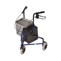 Mabis Healthcare 3 Wheel Rollator DMI® Royal Blue Adjustable Height / Folding Aluminum Frame - Each - 802-2014-2100-EA