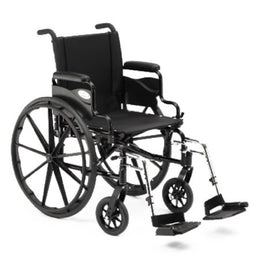 Invacare Lightweight Wheelchair 9000 XT High Strength Dual Axle Desk Length Arm Black Upholstery 20 Inch Seat Width Adult 250 lbs. Weight Capacity - Each - 9XT_PTO_33131-EA