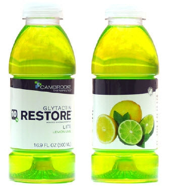 Cambrooke Therapeutics Oral Supplement Glytactin® RESTORE LITE Lemon-Lime Flavor Liquid 16.9 oz. Bottle - Case of 12 - 35013-CS