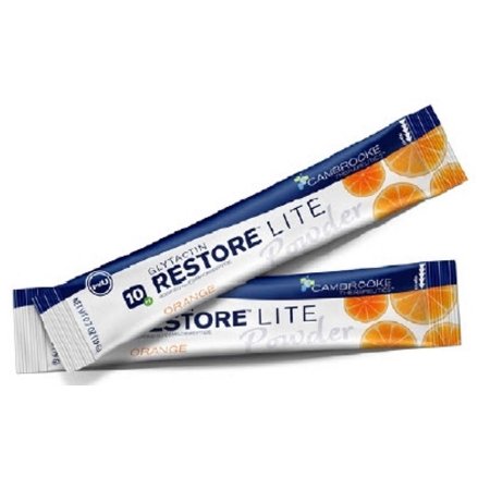 Cambrooke Therapeutics Oral Supplement Glytactin® RESTORE LITE Orange Flavor Powder 0.7 oz. Individual Packet - Case of 30 - 35211-CS