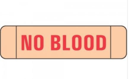 Precision Dynamics Pre-Printed Label pdc® Laboratory Use Pink Paper No Blood Red Lab / Specimen 3/8 X 1 X 1-1/2 Inch - Roll of 1 - N-3506-RL