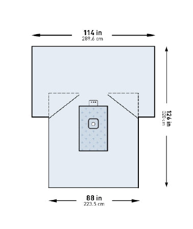 McKesson Orthopedic Drape McKesson Lower Extremity Drape 114 W X 88 W X 126 L Inch Sterile - Pack of 1 - 183-I80-09157G-S-PK